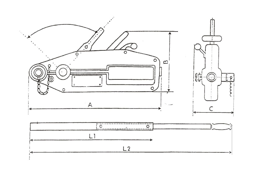 Troliu manual cu cablu Tirfor BF-AL